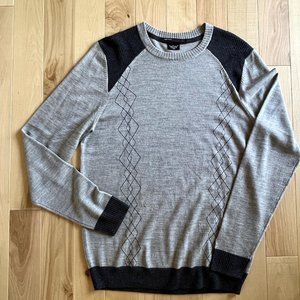 Nike Tiger Woods Collection Golf Sweater Gray Argyle Men's Small